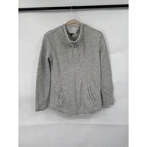 J. Crew Mercantile Funnel Neck Sweatshirt Women XS Silver Pullover Minimalist